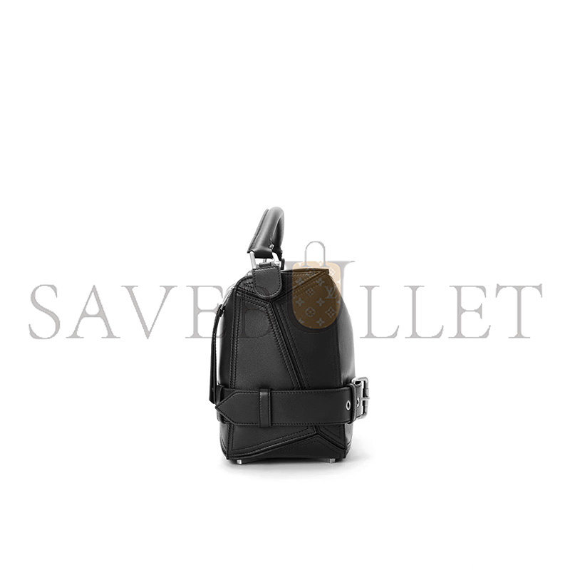 L0ew* large puzzle biker bag in shiny calfskin b510bp1x01 (33*21.5*14.7cm)
